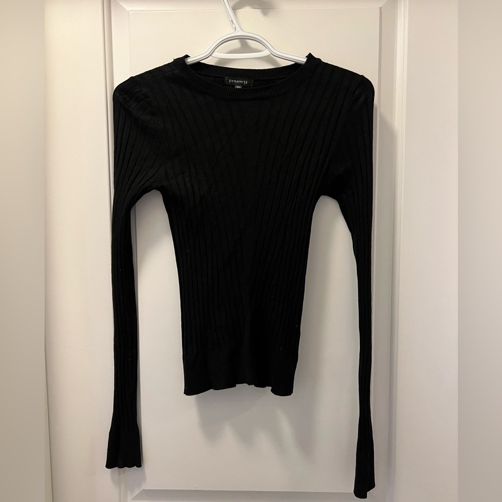 *4 for $25* Dynamite black Long Sleeve Ribbed sweater
